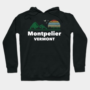 Mountain Sunset Flying Birds Outdoor Montpelier Vermont Hoodie